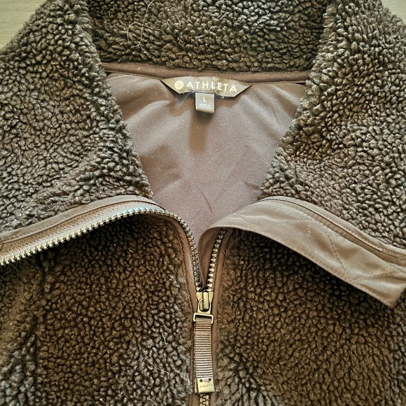 Athleta Range Sherpa‎ Black Zip Jacket Large - Picture 3 of 5
